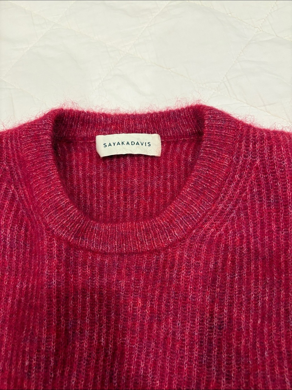 Sayaka Davis Raglan Sweater in Raspberry/Dark Pink - Picture 4 of 7